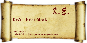 Král Erzsébet névjegykártya
